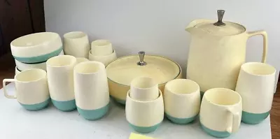 $49.50 • Buy Lot Of 17 Vacron Cups, Bowls, Tumblers, Pitcher And Mugs Turquoise