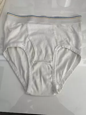 $20 • Buy Vintage Fruit Of The Loom White Underwear Brief 32 1986
