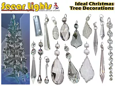 £32.99 • Buy Droplets Drops Beads Chandelier Christmas Decorations Retro Cut Glass Crystals