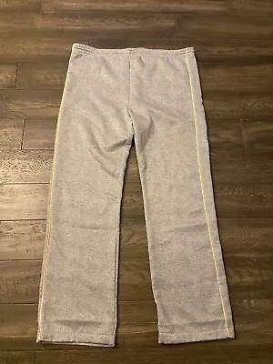 Vintage Macgregor Sportswear Jogger Sweatpants Yellow Stripe Athletic Size L • $14.99