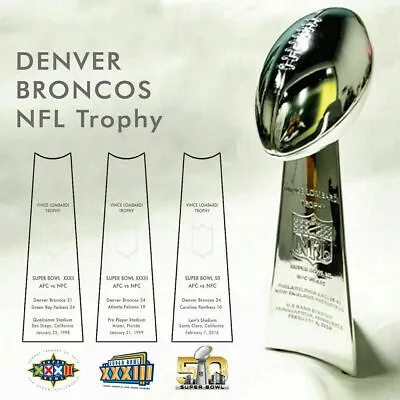 Denver Broncos Super Bowl Vince Lombardi Trophy Height 13  Fast Shipping • $106.99
