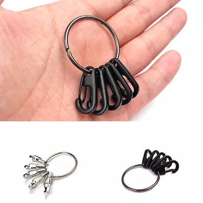 5Pcs Alloy Spring Hooks Keychain Carabiner Buckle Mini Key Clip Outdoor Keyring  • $3.21