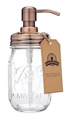 Classic Farmhouse Mason Jar Soap Dispenser - Copper • $17.95