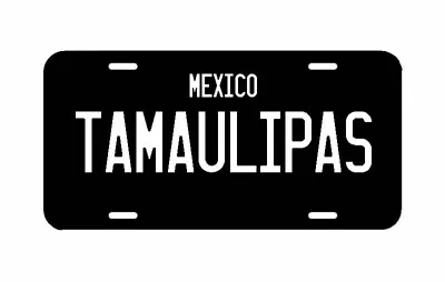 Tamaulipas Mexico Black License Plate Tag Decal Mexicano Terre Pueblo Rancho • $11.95