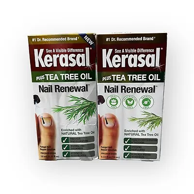 2 Pack Kerasal Plus Tea Tree Oil Fungal Nail Renewal Repair Solution FRESH #7394 • $23.99