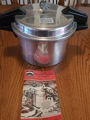 MIRRO  M-0598 8 Quart Pressure Cooker Canner  Made In USA With BookCooking Rack • $28
