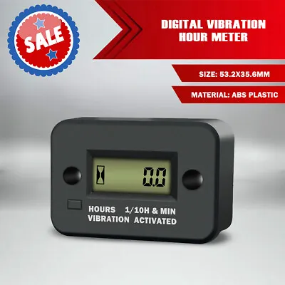 Digital Vibration Hour Meter Gauge Wireless For Marine Motocross Waterproof • $10.35