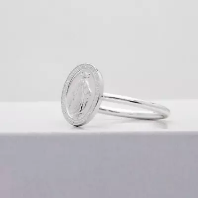 Miraculous Medal Ring 925 Sterling Silver Ring Size 6 Religious Ring • $95