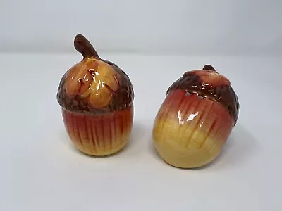 Acorn Salt And Pepper Shakers Autumn Fall Nature • $4.50