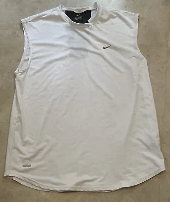 Mens NIKE DRI-FIT  Slvls Tank Top - Large White • $14.99