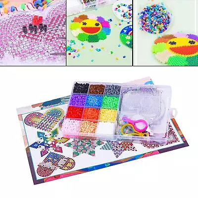 Hama Beads Christmas Gift Handmade Craft With Pegboards Ironing Paper For Kids • $26.55