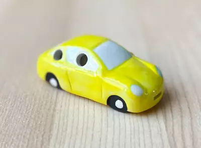 Yellow Car  4 Holes Novelty Pendant Ceramic Ocarina. Great Gift! • $24.95