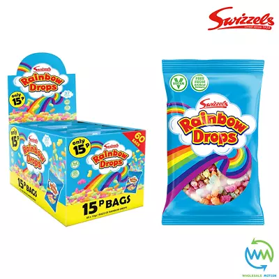 SWIZZELS Rainbow Drops Sweets Mini Bag Wedding Sweets Retro Party 10g Bags PM15p • £2.58