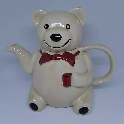 Vintage Price & Kensington Teapot P&K Novelty Teddy Bear Red Ribbon Tea Pot • £9.99