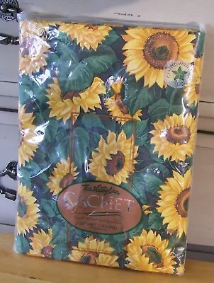 Town & Country Sunflowers Vinyl Tablecloth 52x90 Oblong Flannel Backed USA NEW • $14.94