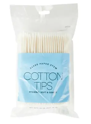 2 X 300 Disposable Paper Handle Cotton Swab Ear Buds Q-Tip Makeup Cosmetic • $3.45