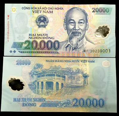 VIETNAM 20000 Dong Year 2019 Polymer Banknote World Paper Money UNC Currency • $5.25