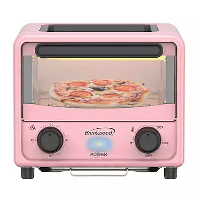 183-Cu. In. (3-L) 500-Watt Stainless Steel Mini Toaster Oven (Pink) TS-3430PK • $66