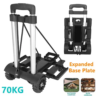 Portable Folding Hand Truck Lightweight Aluminium Sack Truck Industrial Trolley • £15.99