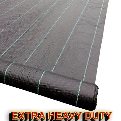 Weed Control Fabric Ground Cover Membrane Xtra Heavy Duty Sheet Garden Landscape • £2.55