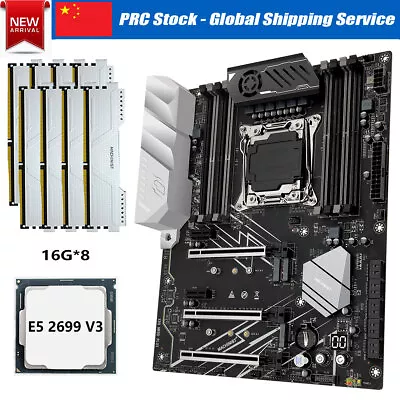 LGA 2011-v3 X99 Motherboard Combo E5 2699 V3 CPU 128GB DDR4 2133MHz ECC RAM Kit • $450.86