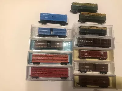 12 N Scale Cattle Cars ( Various Manufacturers) • $6