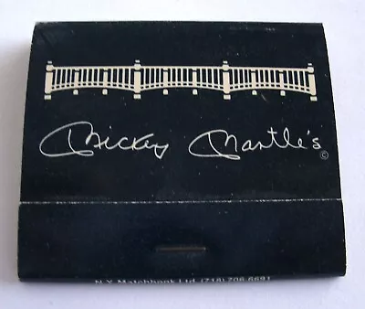 Vintage Mickey Mantle Restaurant Matchbook..Mint..Unstruck..1980's NYC. • $12.95