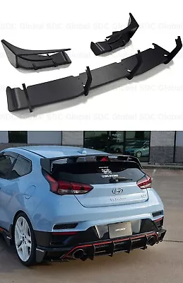 VELOCE Type N Rear Wing Spats + Diffuser Set For Hyundai Veloster N 2018~22 • $435