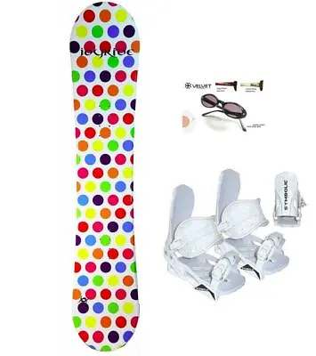 140cm Joyride Dots Snowboard And White Bindings S M Package +Shadz+ Burton Wf33 • $199.95