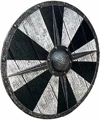 Ivar The Boneless Bodyguard Battleworn Viking Shield 24   Metal Fitted Shield • $79.99