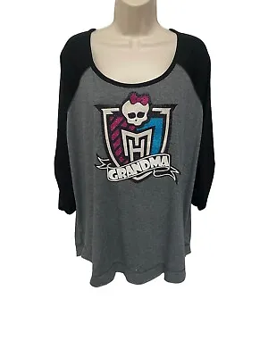 Terra & Sky Women's Graphic Monster High Grandma Personalized T-Shirt Size 14W • $18