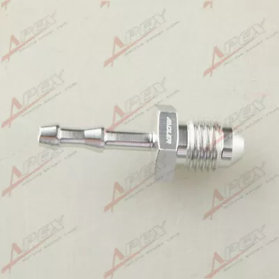 4AN AN4 AN-4 To 4mm Barb Straight Fitting Fuel Line Aluminum Silver • $4.99