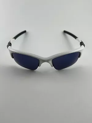 Oakley Half Jacket 1.0 Pearl White Frame Ice Iridium XLJ Lens Gen 1 RARE • $89.99