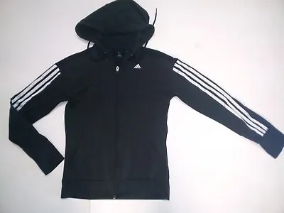 Adidas Climacool Women's/Teen Black Polyester Blend Zip-up Hooded Jacket-Sz XS • $22.95