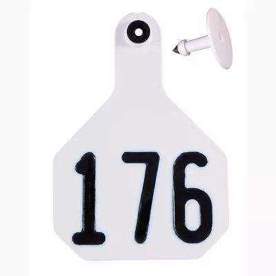 YTex 3 Star Medium White Cattle ID Ear Tags Numbered 176-200 • $37.49