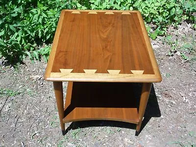 Vintage Mid Century Lane Acclaim Dovetailed Walnut End Table 1960's • $595