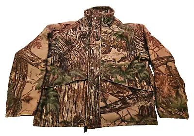 VTG Cabelas Whitetail Jacket Mens L Gore-Tex Wool Shell Realtree Camo Lined USA • $64.95