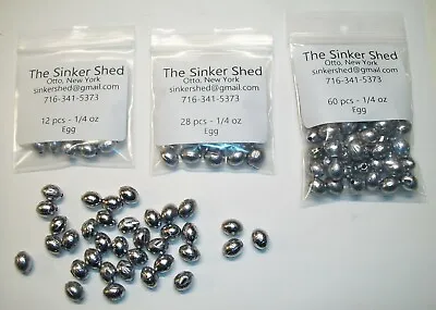 1/4 Oz Egg Sinkers  - Quantity Of 12/28/60/100/250/500/1000 - FREE SHIPPING • $17.99