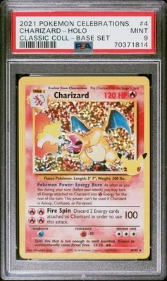 $51 • Buy 2021 Pokemon Celebrations #4 Charizard Holo Classic Collection Base Set PSA 9