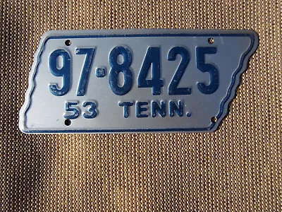 1953 Tennessee Wheaties Miniature Cereal Bicycle License Plate 97-8425 • $18