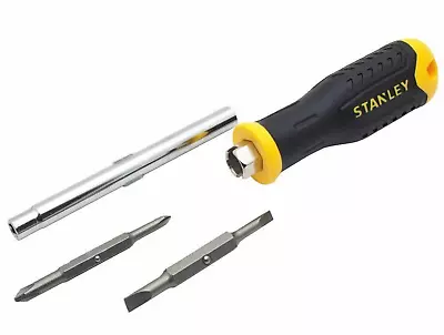 Stanley 68-012 6-Way Screwdriver 7-3/4  Long Nut Driver Phillips Slotted • $9.99