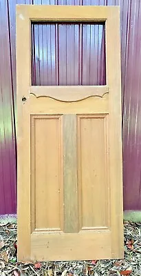 $210 • Buy Antique Cedar Door With Original Leadlight Glass