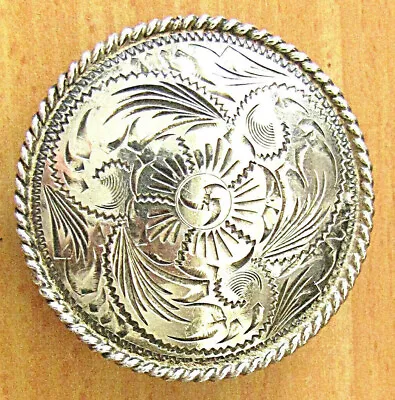 Mexico Taxco Vintage Silver Sterling Buckle With Floral Engraving 22 Gr.  • $75