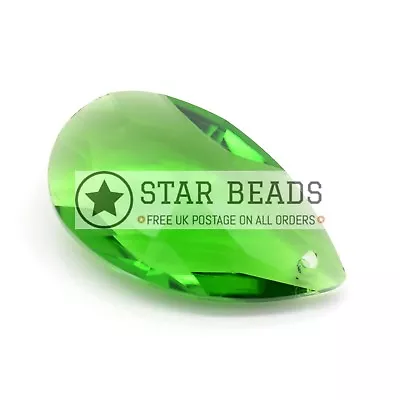£2.99 • Buy Teardrop Faceted Glass Pendants 22mm / 38mm - Pick Colour & Size