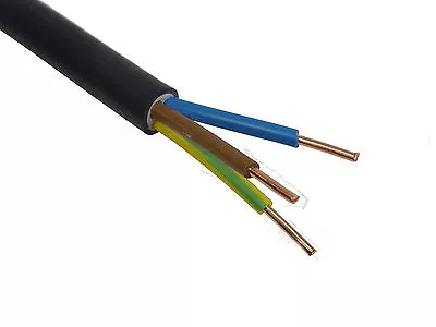 £4.59 • Buy 2.5mm 3 Core Tuff-wire Outdoor Electrical Cable Per Metre