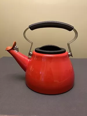 Dansk Michael Graves Studio RED Steam Enamel 2qt Tea Kettle Pot NEW • $119