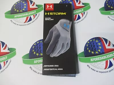 Under Armour Storm Rain Golf Gloves Grey (1 Pair) Left & Right Gloves Medium • £17.99