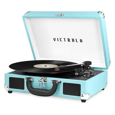 Victrola Journey 3-Speed Bluetooth Suitcase Record Player VSC-550BT-TQ Turquoise • $29.99