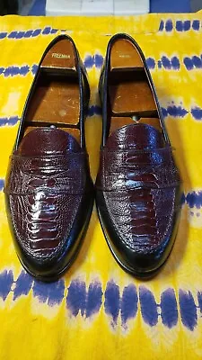 Romano Martegani Genuine Ostrich & Leather Men Dress Shoe's Sz 11.5-M • $175