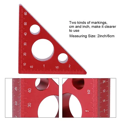 2in Right Angle Height Ruler Aluminum Alloy Woodworking Measuring Tool • $12.84